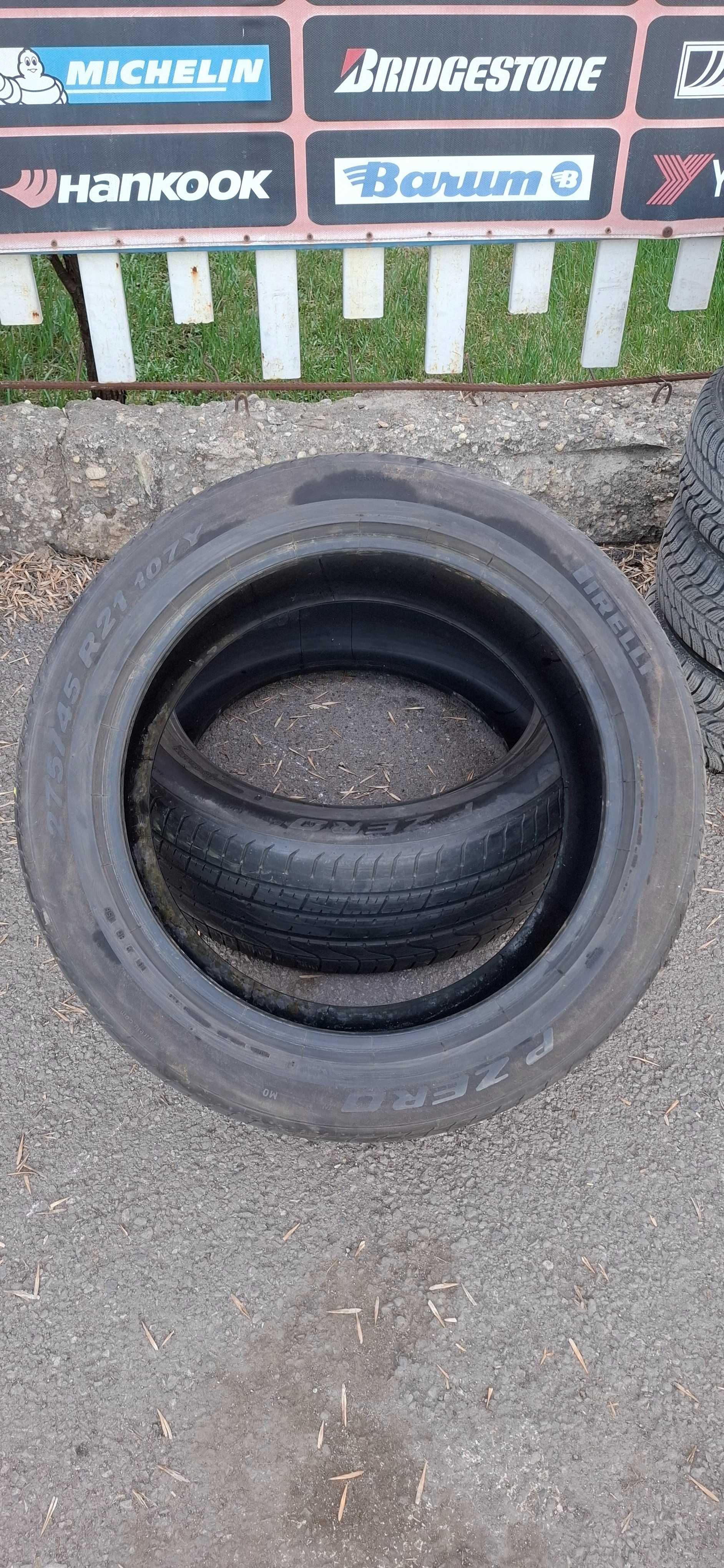 2бр. 275/45/21 Pirelli 5.5mm грайфер, дот 17г. Безплатен монтаж