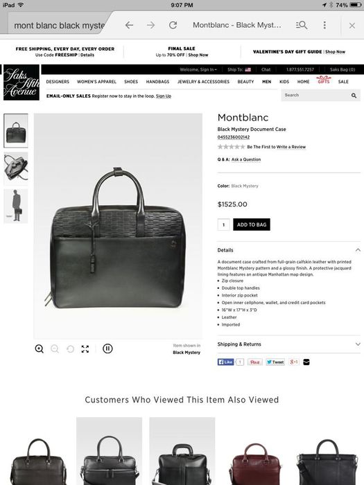 Montblanc Black Mistery Briefcase