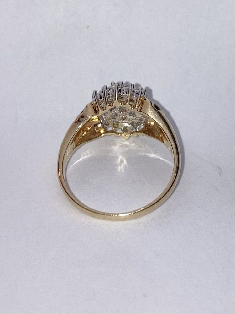 Inel vintage aur 14 kt. Cu diamante 1.01ct