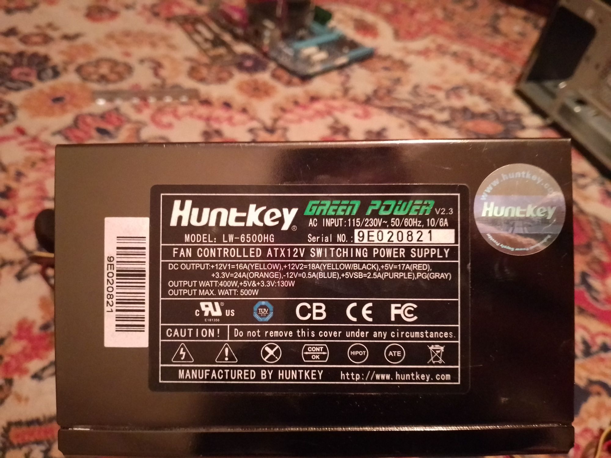 Продам блок питания HuntKey на 500w