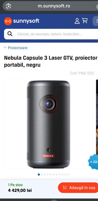Proiector Anker Nebula Capsule 3 Laser