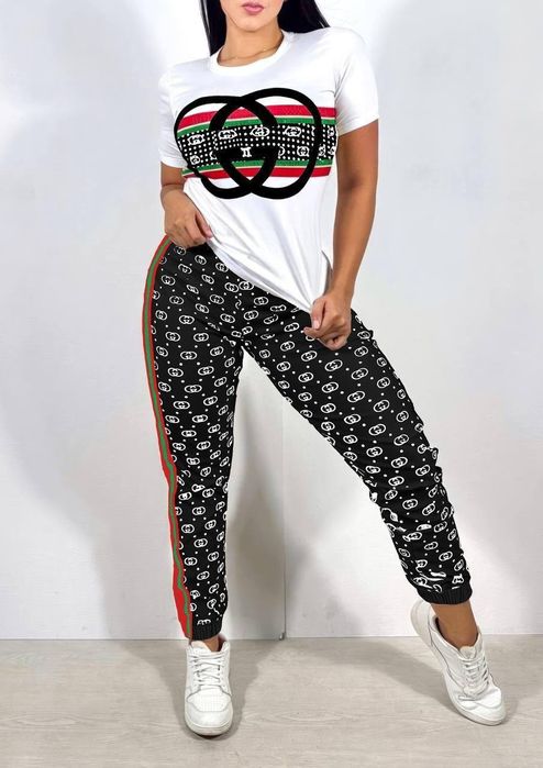 Compleu dama bumbac pantaloni bumbac cu licra .