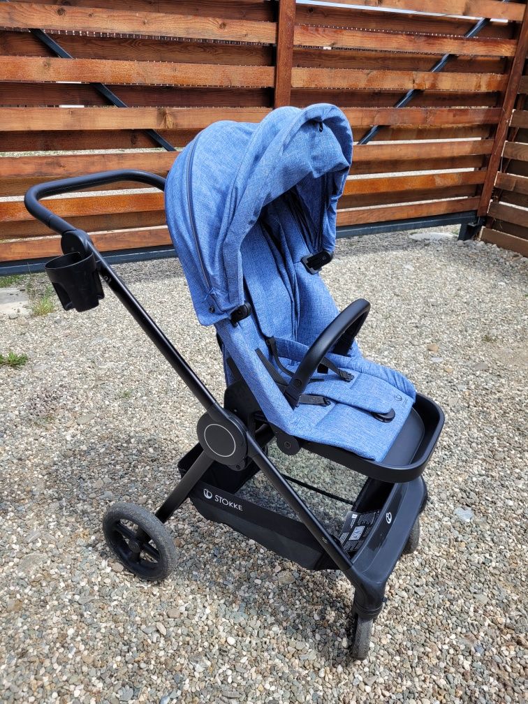 Carucior Stokke beat+landou+scoica cu baza isofix și accesorii