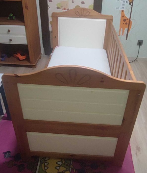 Patut bebe transformabil in pat junior 140/70cm