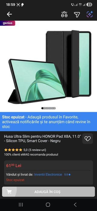 Husa Ultra Slim pentru HONOR Pad X8A, 11"