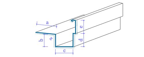 Burete profilat pentru coama, constructii induatriale, hala