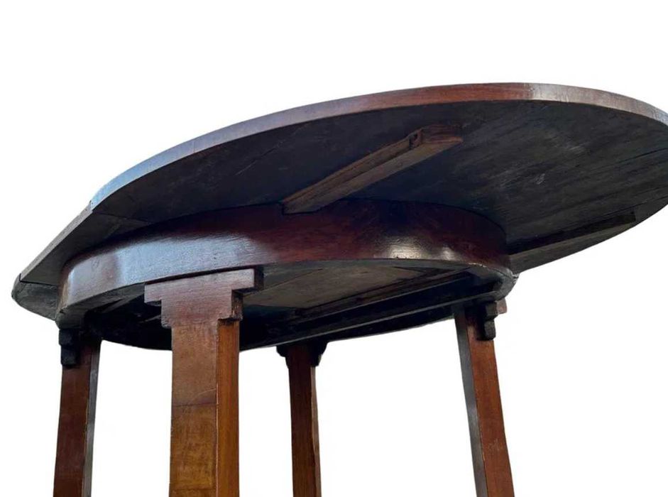 Masa lemn de nuc 8 persoane cu geam de sticla inclus