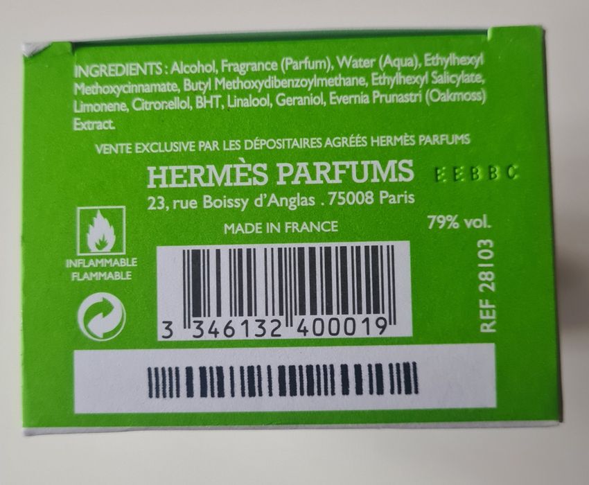 Hermes, Un jardin sur le toit, apă de toaletă 100ml, original