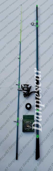 SET 4 Lansete WHITE AMUR 2.70m +4 Mulinete SAIMINO X4000 si 4 role fir