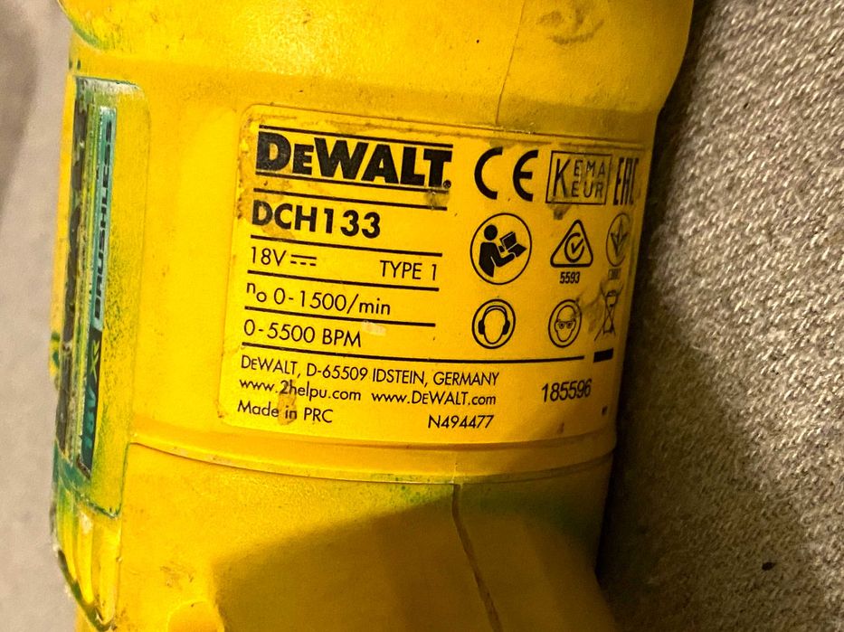 Ciocan rotopercutor Dewalt DCH133 pe 18V Brushless - corp