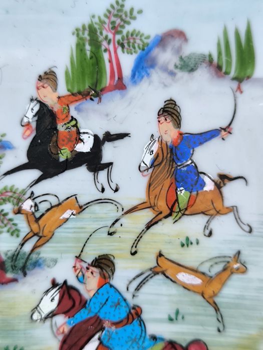 Продавам миниатюрна Индо-Персийска картина с рамка с Микромозайка