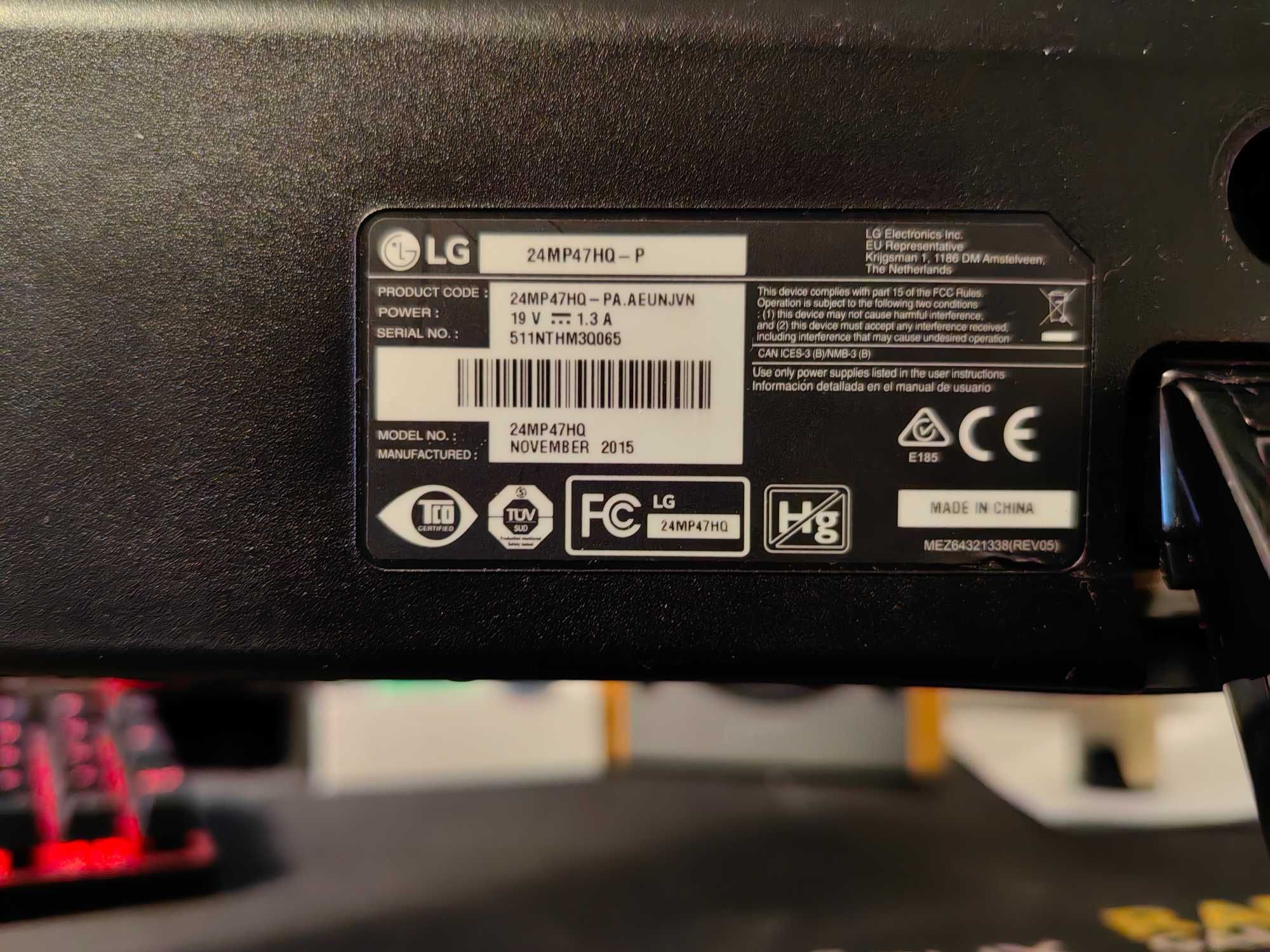 Монитор LG 24MP47HQ LED IPS 60hz 250 nit