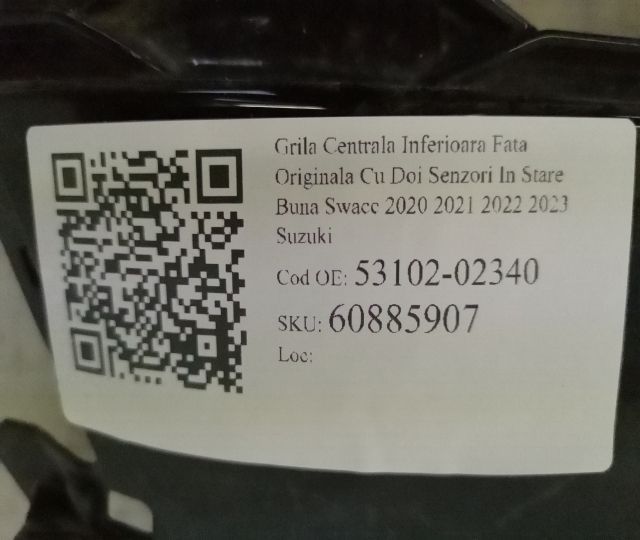 Grila Centrala Inferioara Fata Originala Cu Doi Senzori In Stare Buna