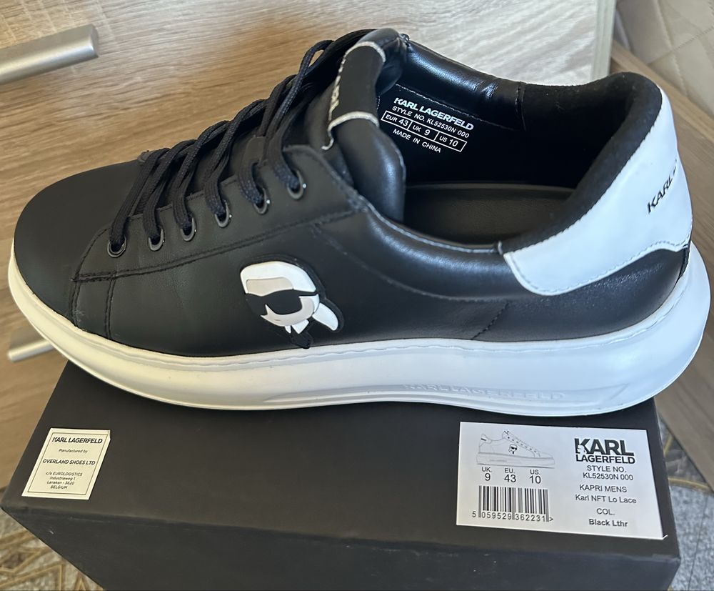Мъжки обувки от естествена кожа на Karl Lagerfeld