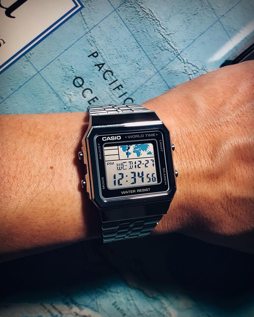 Casio Vintage World time A500WA - Original, 1 yil kafolat