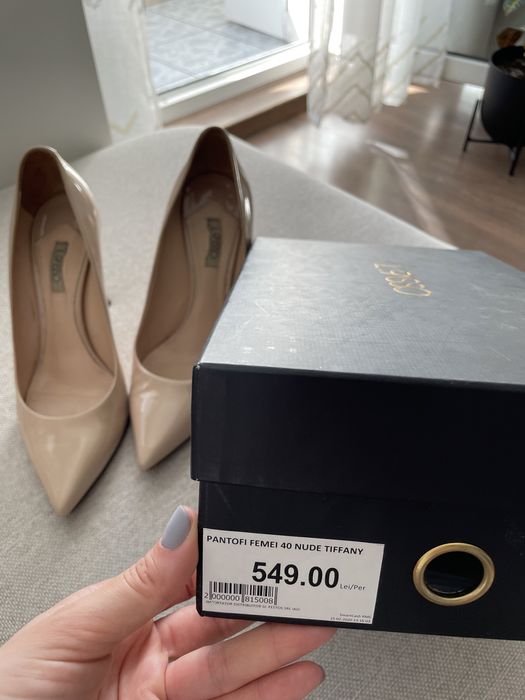 Pantofi stiletto Il Passo, cu toc de 10,5, culoare nude, marimea 40.