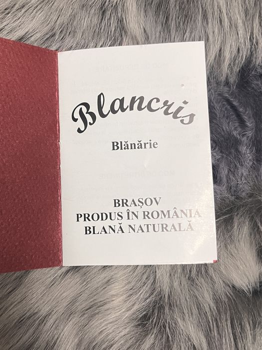 Vesta gri noua din blana de astrahan si miel