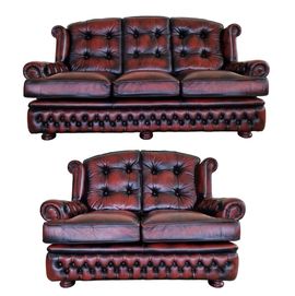 Комплект Кожени Дивани Chesterfield Честърфийлд