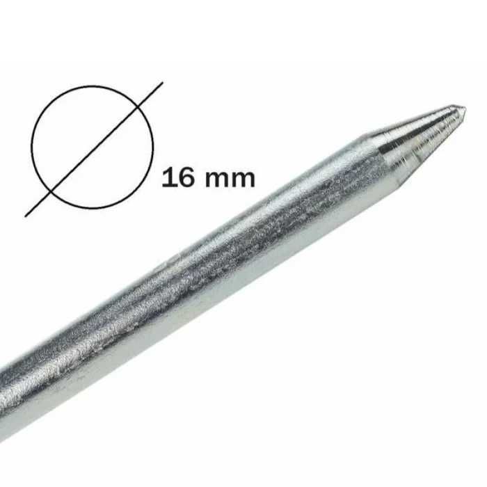 Electrod împământare – Tijă start 16x1500 mm, oțel galvanizat