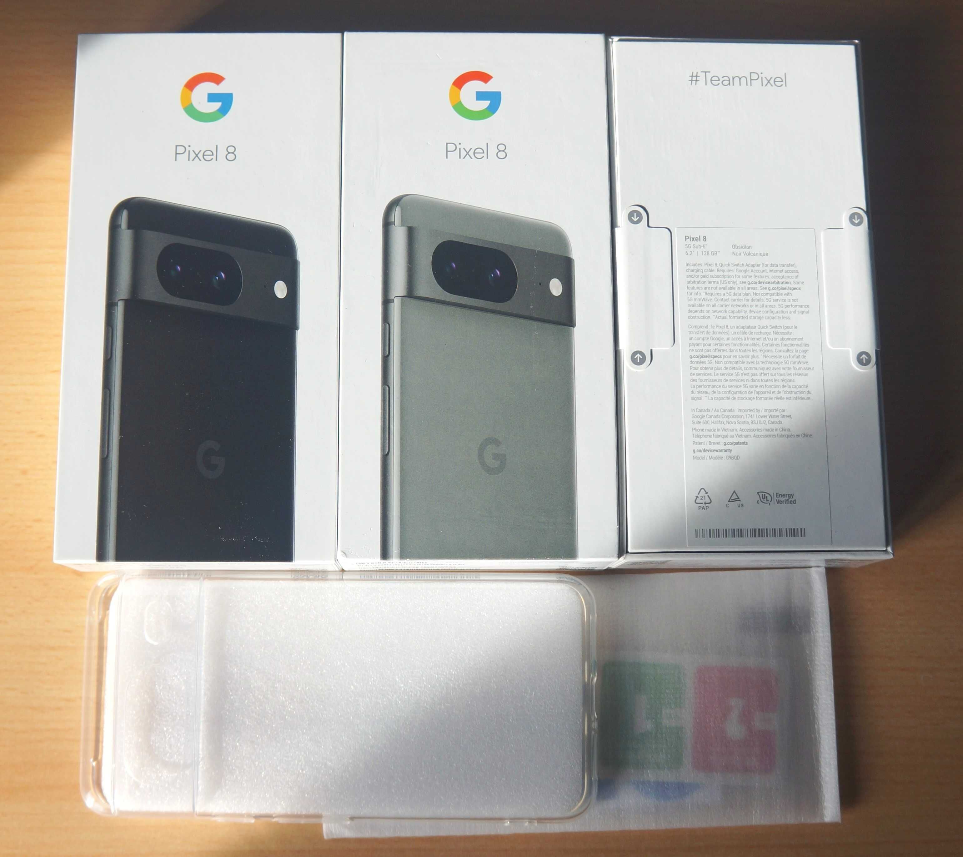 Google Pixel 8 +чехол и стекло 8/128ГБ, 7 лет обновлений, черный