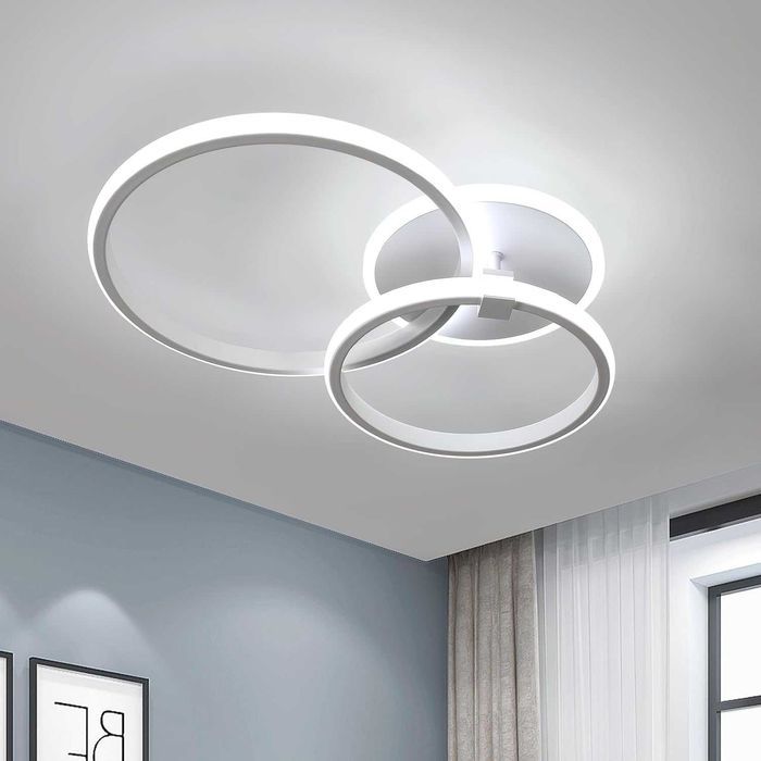 Plafoniera LED moderna DELIPOP, 42W, 3000K, 52 cm, alba