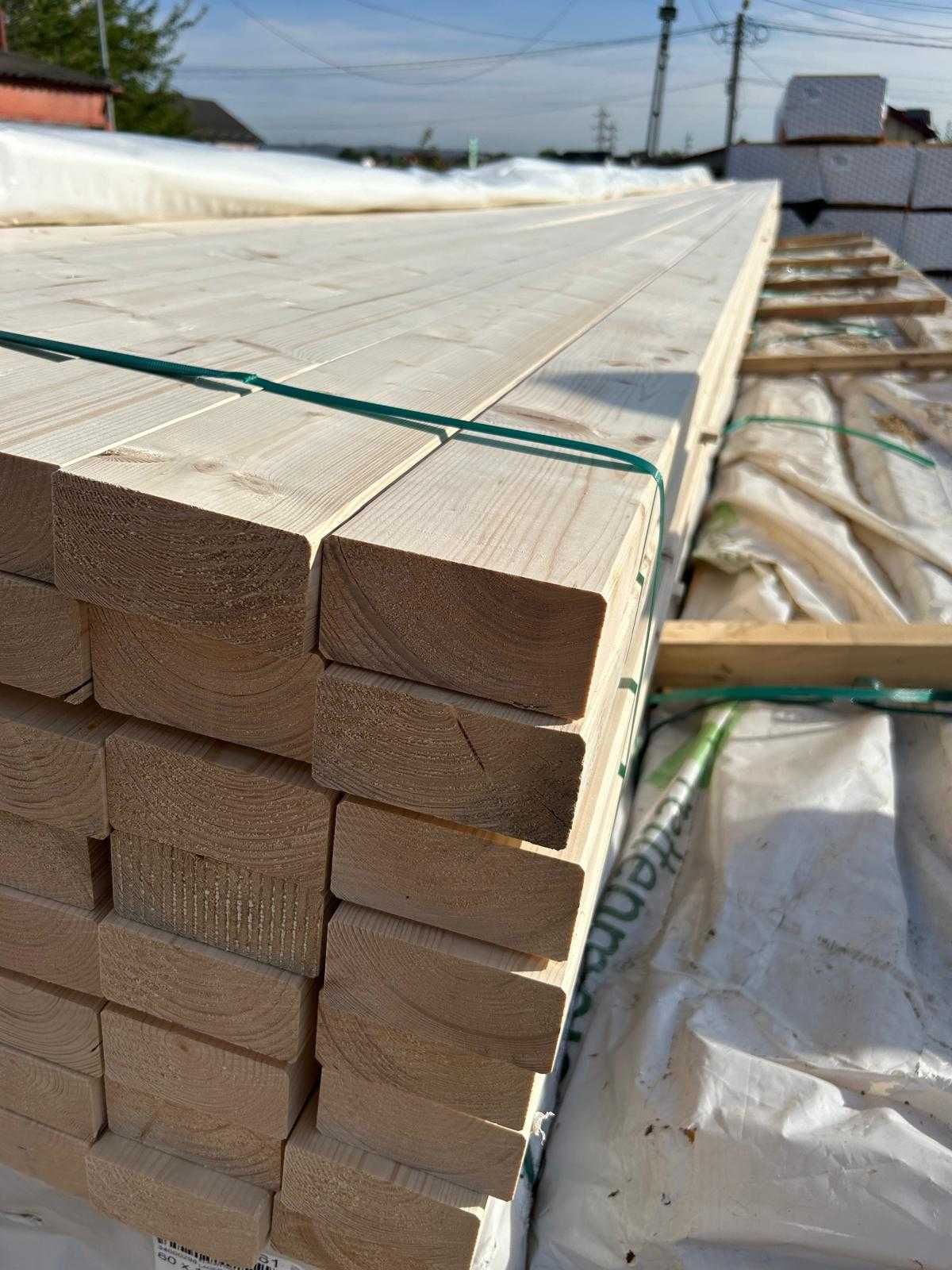 NOU! GRINZI KVH – IMBINATE IN DINTI – Molid – 60x120x13000mm
