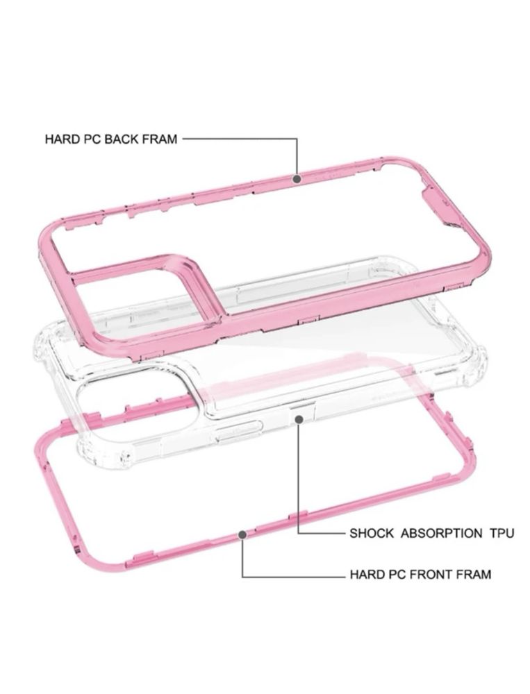 Iphone 13 pro case shock proof/anti-fall розов