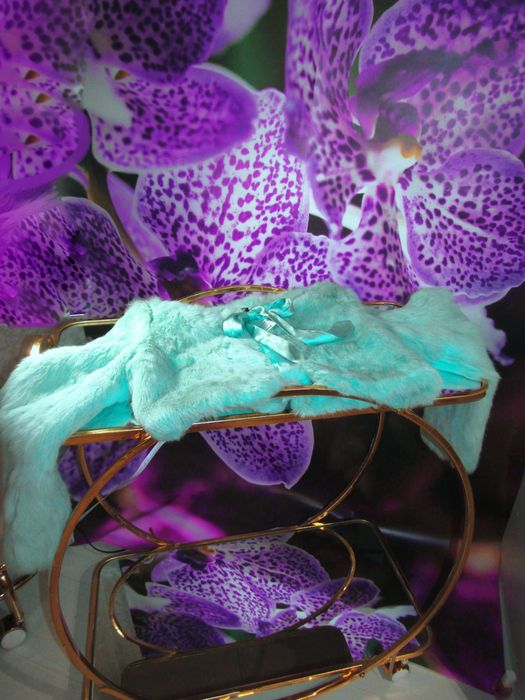 Пухкаво яке от естествена заешка кожа - Бранд Bebe