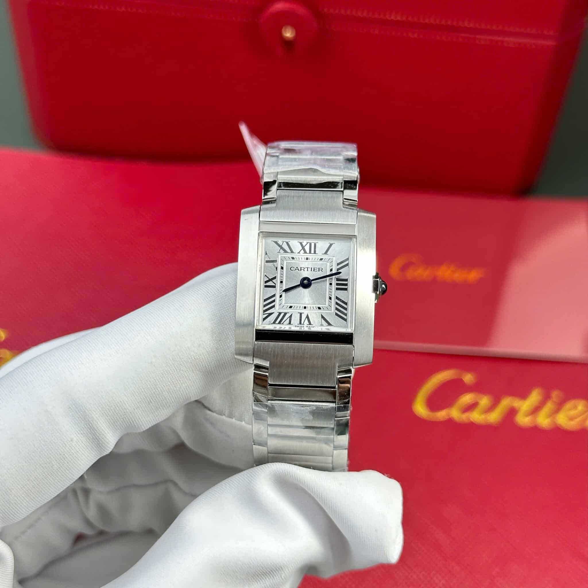 Cartier Tank lady silver gold