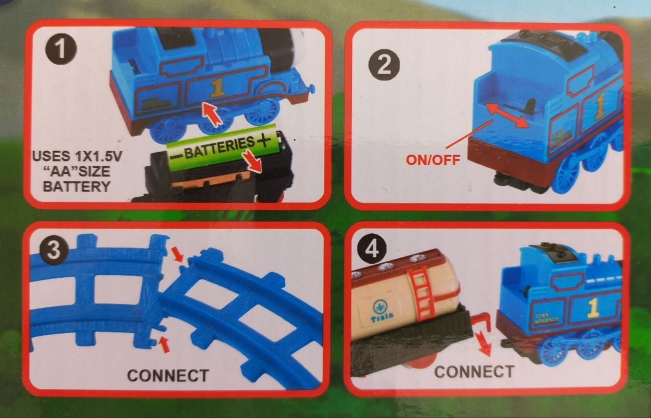 Железная дорога-конструктор Маленький Паровозик Томас поезд игрушка