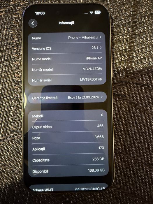 Iphone 17 Air 256Gb Light Gold