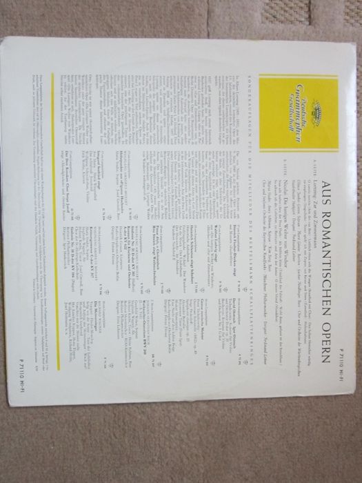 vinil rar Lortzing & Nicolai 1959 Aus Romantischen Opern