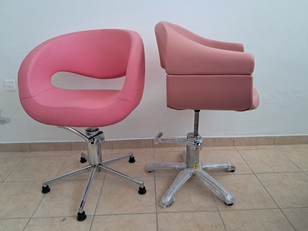 Розови фризьорски столове/Нови
