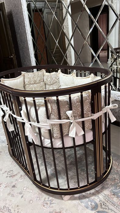 Десткая кровать трансформер Baby Luxe в полном комплекте