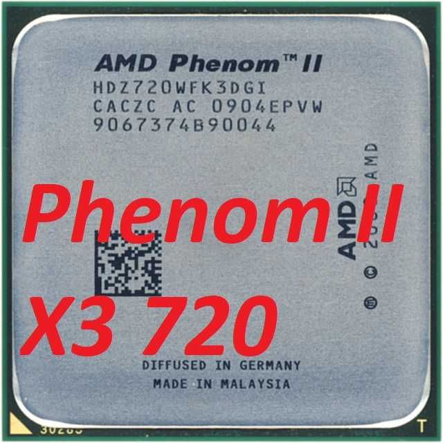 AMD Tripple Core CPU процесори Socket AM3/AM3+ Phenom X3 720 лот 6