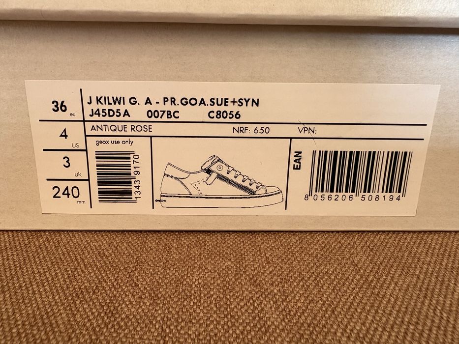 Geox 36,детски кецове за момиче