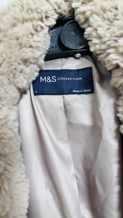 Palton model M&S Collection Faux Fur Belted Longline Coat