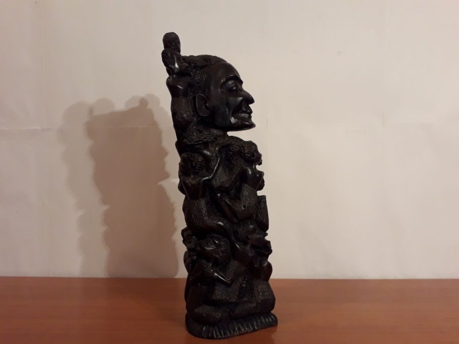 Statueta Africana Makonde – Sculptura Veche in Lemn de Abanos