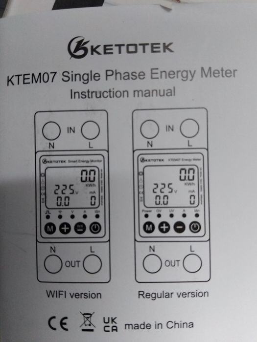 Contor digital monofazat de consum de energie electrică Contor KWh cu