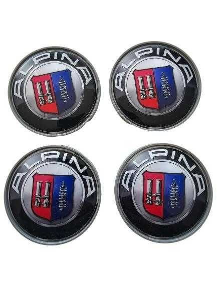 Капачки за джанти БМВ ALPINA BMW 68мм комплект 4 броя