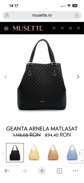 Geanta piele naturala Musette