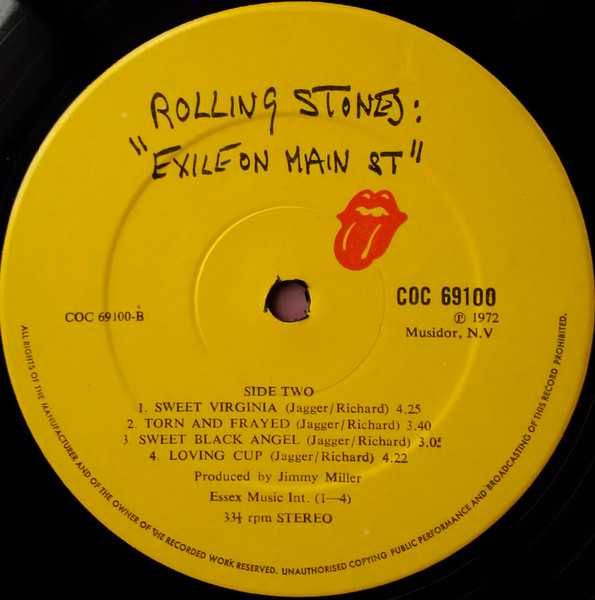 Rolling Stones Exile On Main St.  2LP