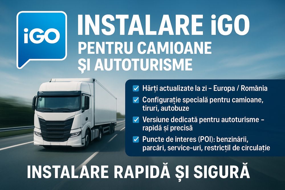 Instalare iGO Primo/Nextgen pentru camioane și autoturisme
