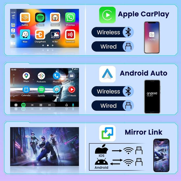 Hikity Android 13 авто радио за Ford Fiesta MK6 9" 4G+64G