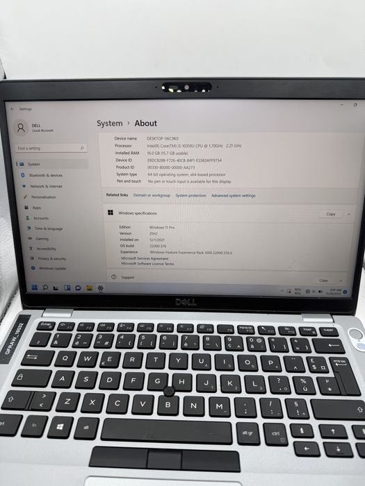 Dell latitude 5410 16gb ram+ 256 ssd i5 10th