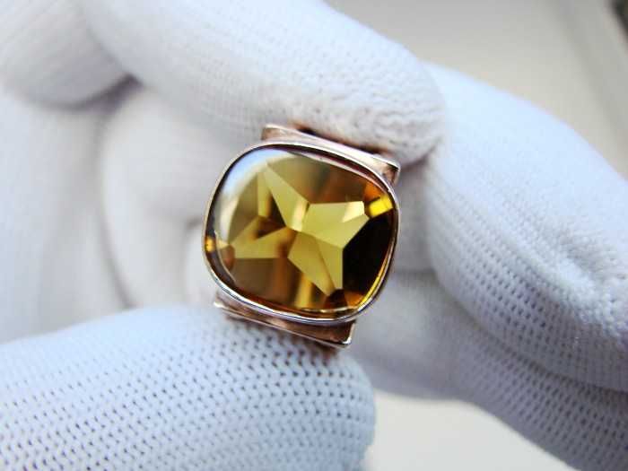 Inel Aur 14K Cu Citrin Madeira Austria