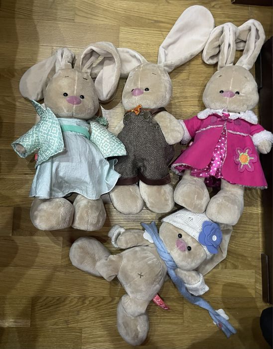 Мягкие фирменные игрушки зайки Mi