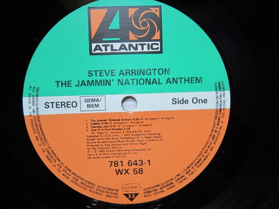 colectie Steve Arrington-The Jammin' National Anthem-Soul-impecabil