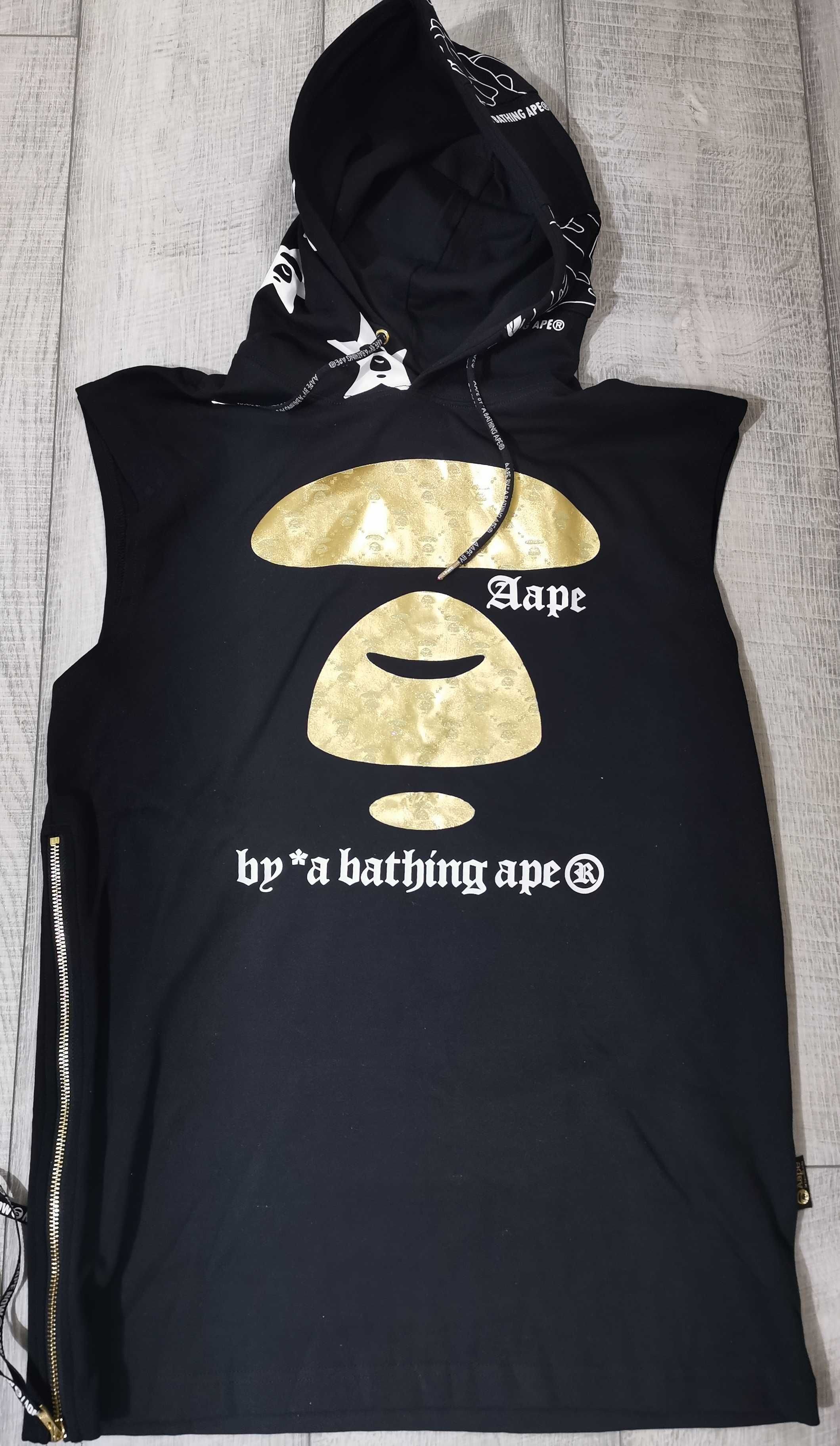 Hanorac AAPE `A Bathing APE Metallic Ape Face Sleeveless Hoodie S nou