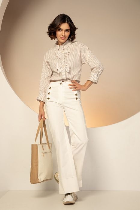 Бял панталон Lucy Fashion, XS